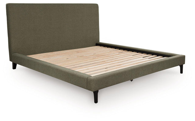 Ashley Chirason Cal King UPH Bed w/Roll Slats - Sage Green