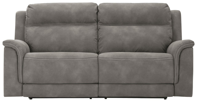 Ashley Next-Gen DuraPella 2 Seat PWR REC Sofa ADJ HDREST - Slate