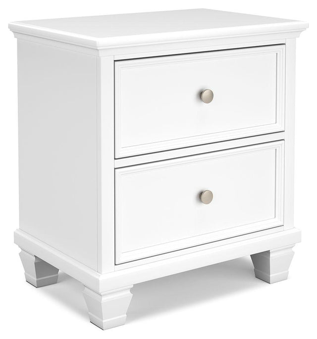 Ashley Fortman Two Drawer Night Stand - White