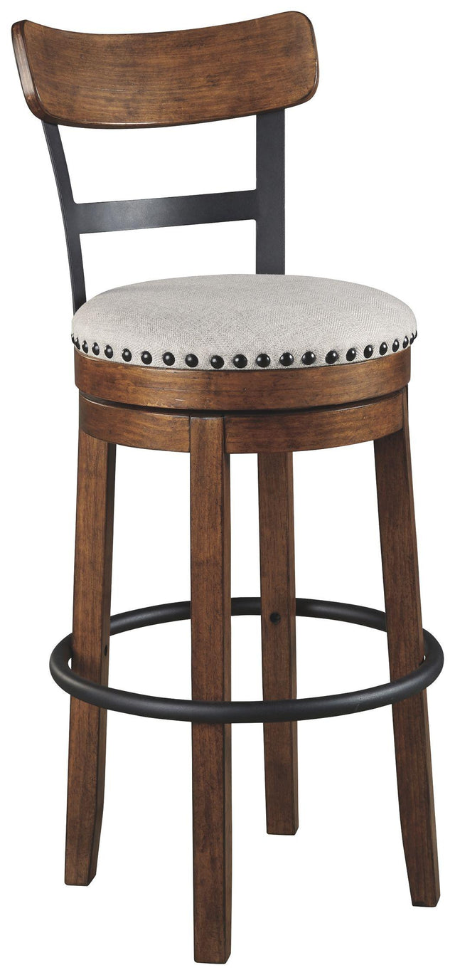 Ashley Valebeck Tall UPH Swivel Barstool(1/CN) - Brown
