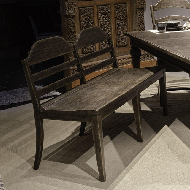 Liberty Furniture Paradise Valley - Ladder Back Bench (RTA) - Dark Brown