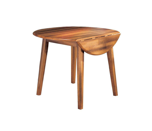 Ashley Berringer Round DRM Drop Leaf Table - Rustic Brown