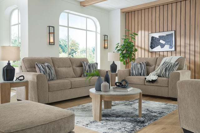Ashley Olten - 4 Pc. - Sofa, Loveseat, Chair And A Half, Ottoman - Mocha