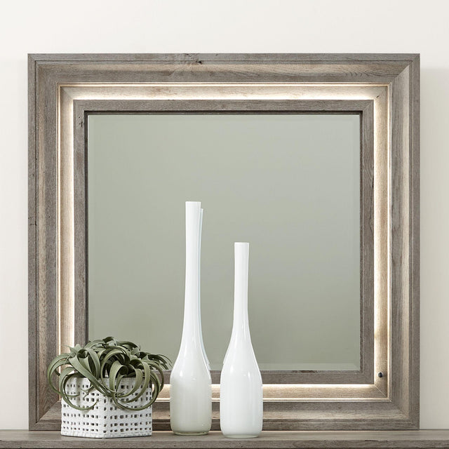 Liberty Furniture Horizons - Lighted Mirror - Gray