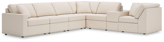 Ashley Modmax - Oyster - 7-Piece Sectional With Storage Console And Laf Corner Chair