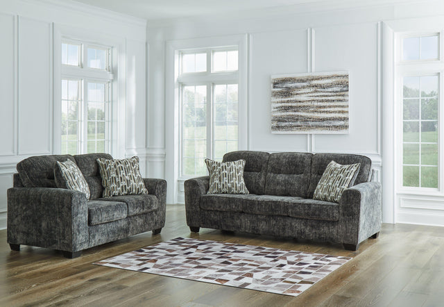 Ashley Lonoke - Gunmetal - 2 Pc. - Sofa, Loveseat