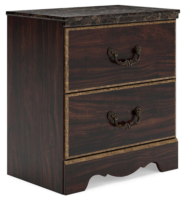 Ashley Glosmount Two Drawer Night Stand - Two-tone