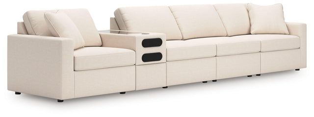 Ashley Modmax - Oyster - 5-Piece Sectional With Audio Console