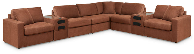 Ashley Modmax - Spice - 8-Piece Sectional With 2 Audio System Consoles