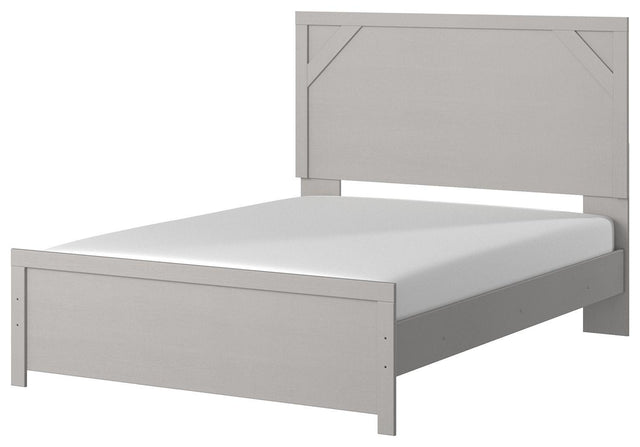 Ashley Cottenburg - Light Gray / White - Queen Panel Bed