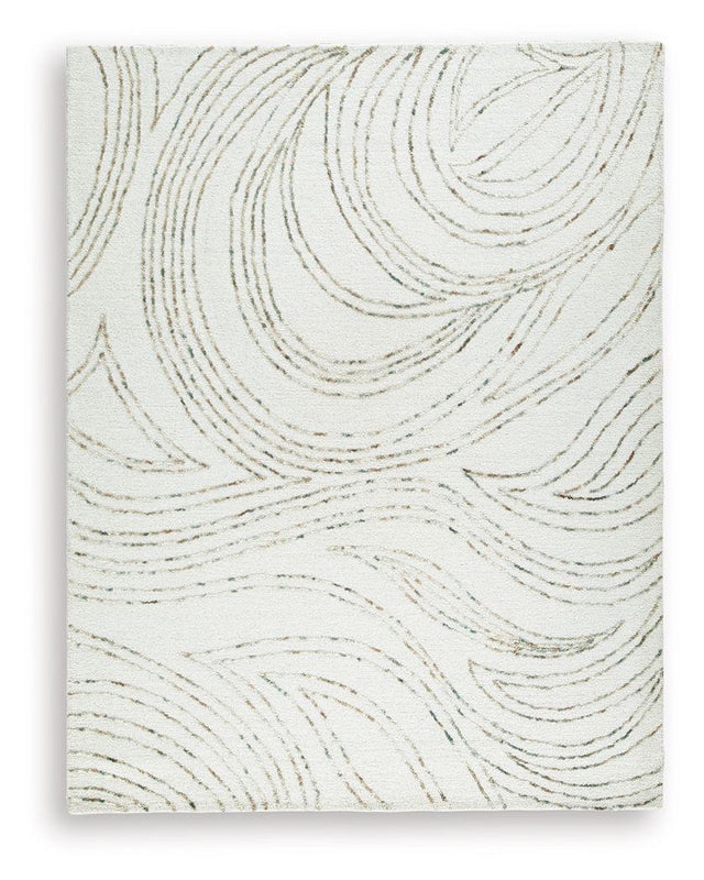 Ashley Deenbury Large Rug - Ivory/Green/Brown