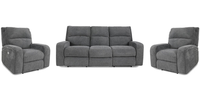 Parker House Polaris - Power Reclining Sofa And 2 Recliners - Bizmark Gray