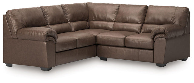 Ashley WillowBend - Umber - 2-Piece Sectional With LAF Sofa With Corner Wedge