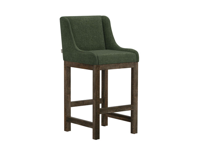 International Furniture Direct Seating - 30" Upholstered Barstool - Olive Green