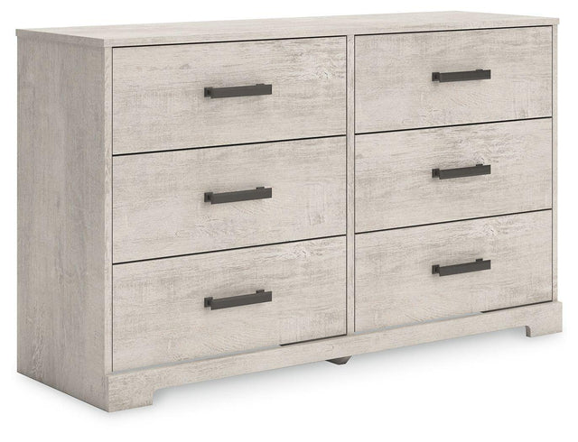 Ashley Shawburn Six Drawer Dresser - Whitewash