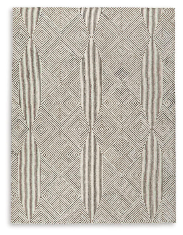 Ashley Jadott Large Rug - Beige/Brown