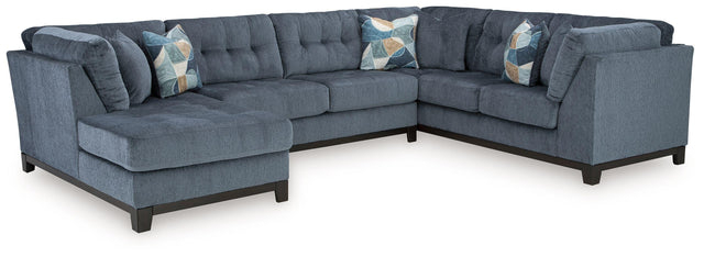 Ashley Maxon Place - Navy - 3-Piece Sectional With Laf Corner Chaise