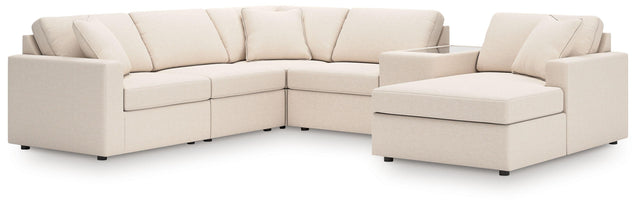 Ashley Modmax - Oyster - 6-Piece Sectional With Raf Corner Chaise, Laf Corner Chair And Storage Console