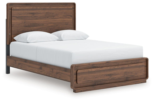 Ashley Fortlorn - Queen Panel Bed - Walnut Brown