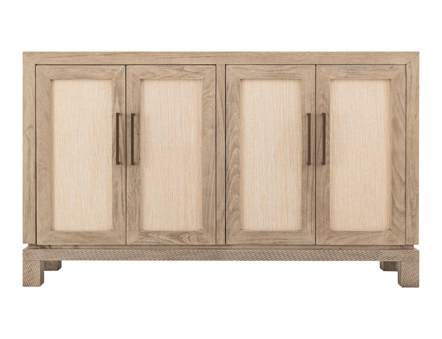 International Furniture Direct Solara - 4-Door Console - Ivory White