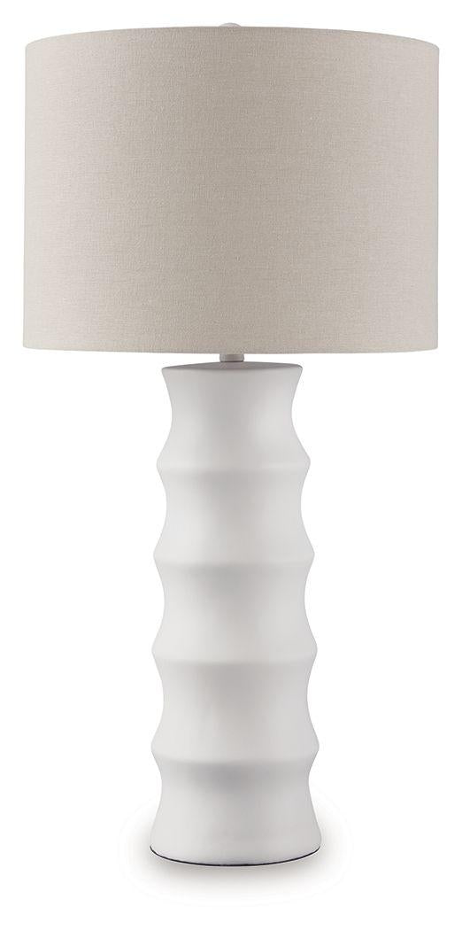 Ashley Veraleigh Poly Table Lamp (1/CN) - White