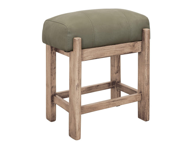 International Furniture Direct White Balam - Stool - Olive Green