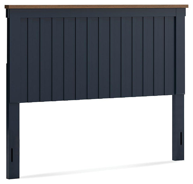Ashley Landocken Queen Panel Headboard - Brown/Blue