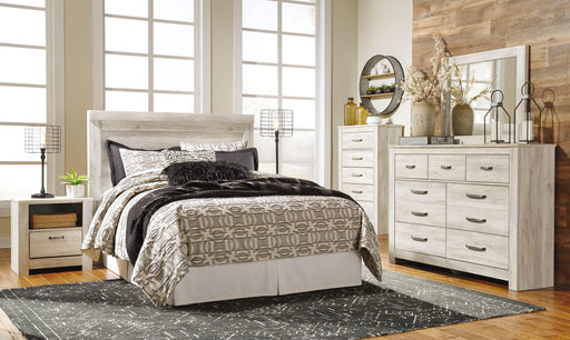 Ashley Bellaby - Whitewash - 7 Pc. - Dresser, Mirror, Chest, Queen Panel Headboard With Bolt On Bed Frame, 2 Nightstands