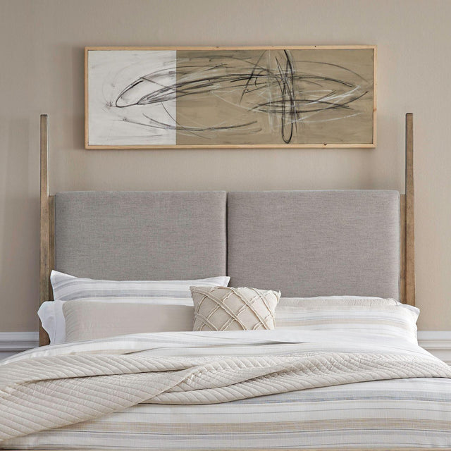 Liberty Furniture Proximity Place - King Upholstered Poster Headboard - Brown