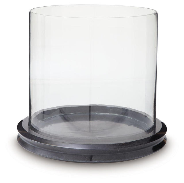 Ashley Saskia Candle Holder - Clear/Black