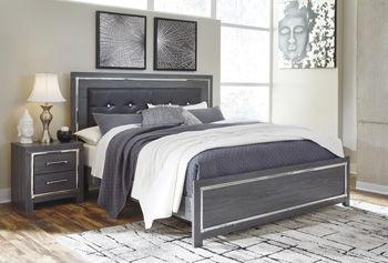 Ashley Lodanna - Gray - King Panel Bed With Roll Slats