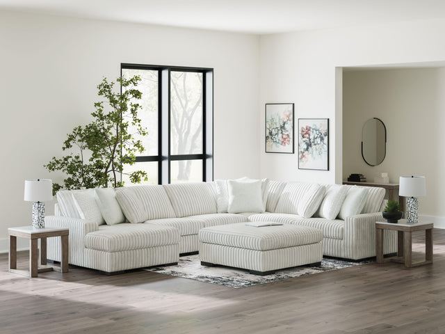 Ashley Stupendous - Alloy - 5-Piece Sectional With LAF Corner Chaise