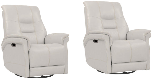 Parker House Carnegie - Powered By Freemotion Cordless Power Swivel Glider Recliner (Set of 2) - Verona Ivory