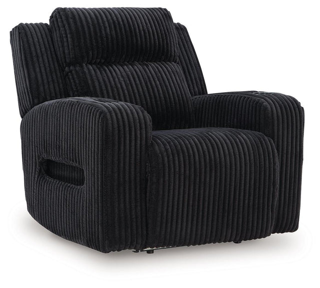 Ashley Forest Lake PWR Recliner/ADJ Headrest - Black
