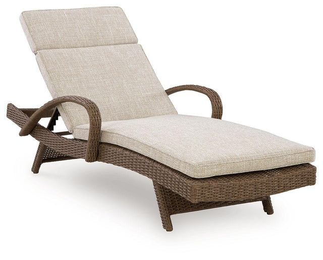 Ashley Laguna Heights Chaise Lounge with Cushion - Beige