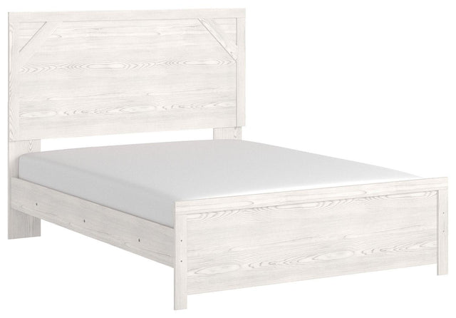Ashley Gerridan - White / Gray - Queen Panel Bed