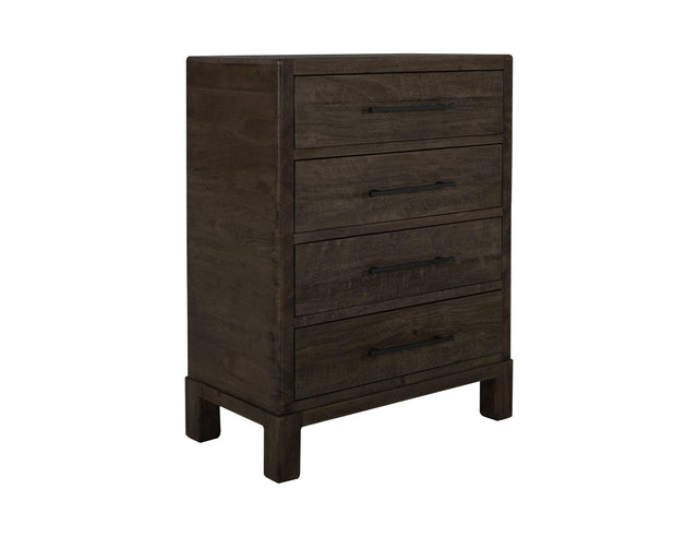 International Furniture Direct Black Merida - Chest - Ink Black