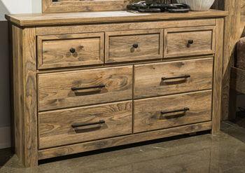 Ashley Rusticott Seven Drawer Dresser - Brown