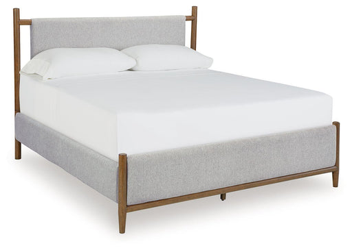 Ashley Lyncott - Brown - Queen Upholstered Panel Bed