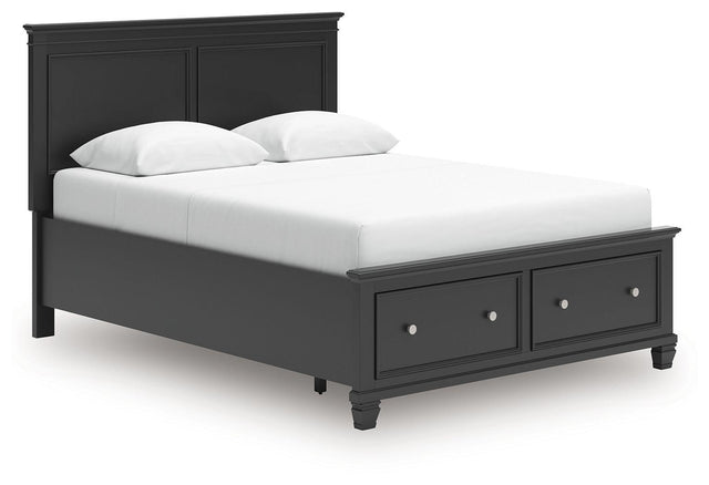 Ashley Lanolee - Black - Queen Panel Storage Bed