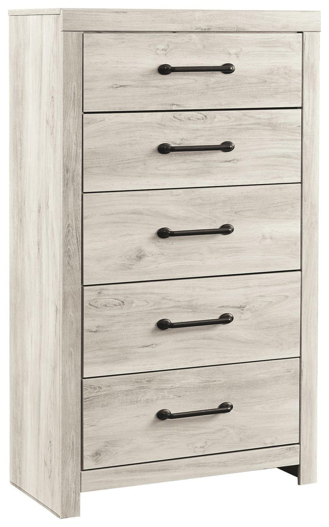 Ashley Cambeck Five Drawer Chest - Whitewash