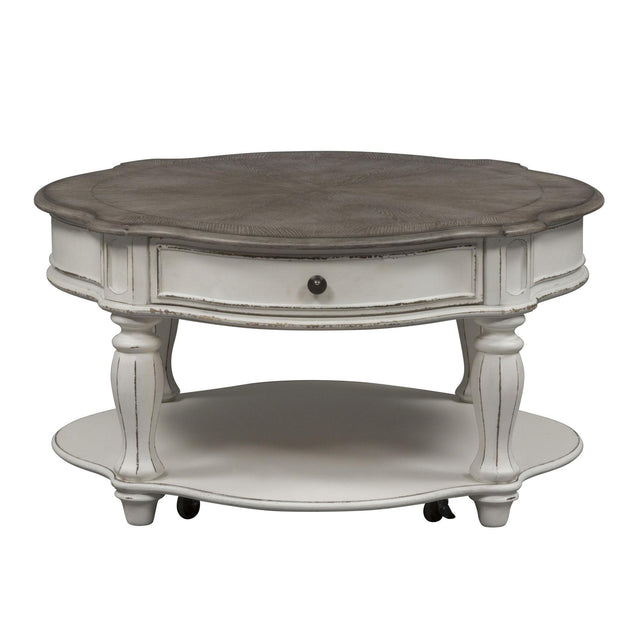 Liberty Furniture Magnolia Manor - Round Cocktail Table - White