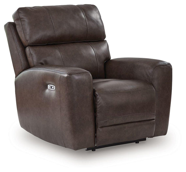 Ashley Crossplex PWR Recliner/ADJ Headrest - Smoke