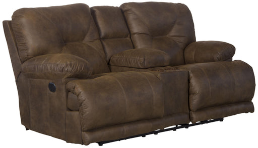 Catnapper Voyager - Power Lay Flat Reclining Console Loveseat - Elk - Fabric