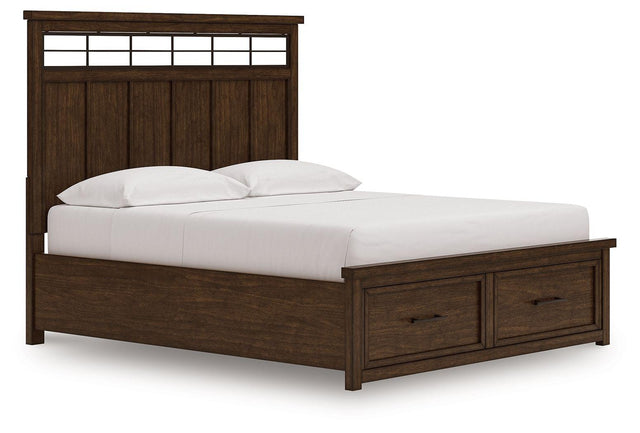 Ashley Taffenbrook - Medium Brown - California King Panel Storage Bed