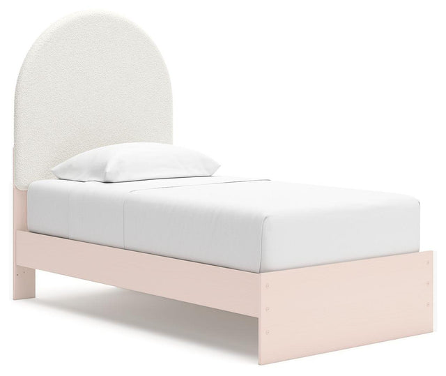 Ashley Wistenpine - Blush - Twin Upholstered Panel Bed With Side Storage