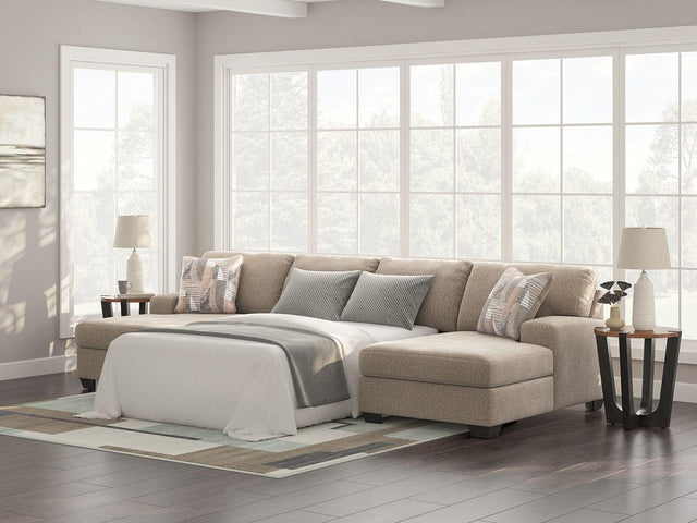Ashley Seyler Lane - Beige - 3-Piece Sectional With Double Chaise