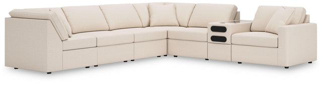 Ashley Modmax - Oyster - 7-Piece Sectional With Audio System Console