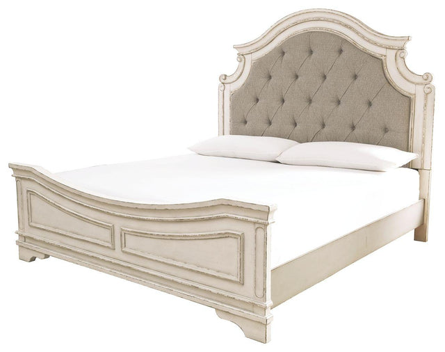 Ashley Realyn - Two-tone - California King Upholstered Panel Bed