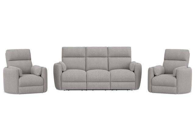 Parker House Radius - Power Reclining Sofa And 2 Recliners - Mega Gray